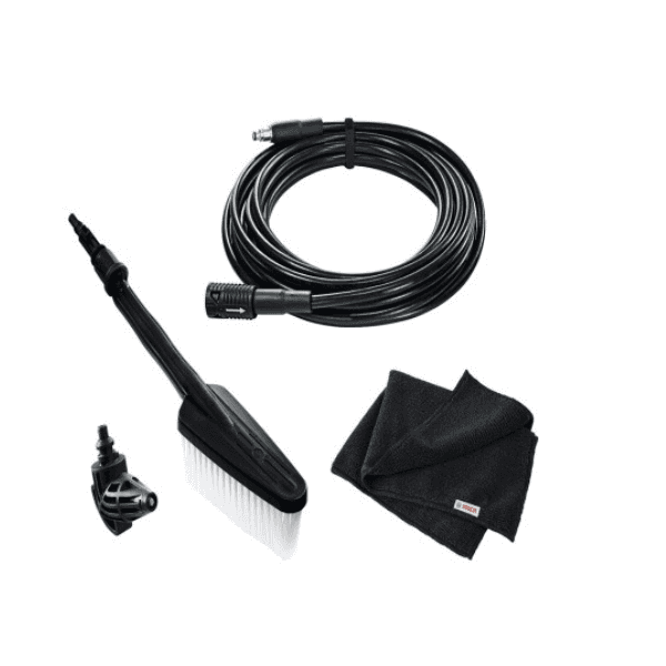 ชุดทำความสะอาดรถ (แปรงขัด, หัวฉีด  90?, สายต่อขยาย 6 เมตร, ผ้าไมโครไฟเบอร์) BOSCH-1