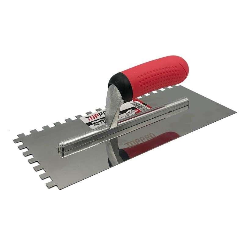 เกรียงหวีสแตนเลสปู กบ.280x120mmTOPPRO (12 ชิ้น)-1