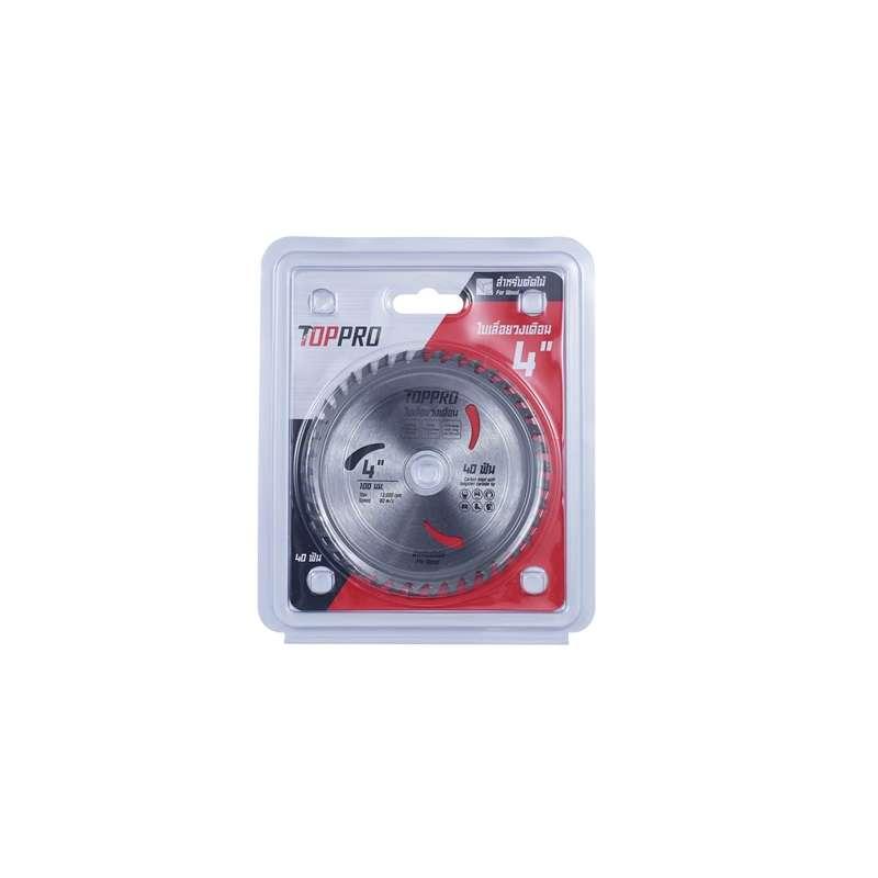 ใบเลื่อยวงเดือนตัดไม้ 4" 40T TOPPRO (10 ชิ้น)-1