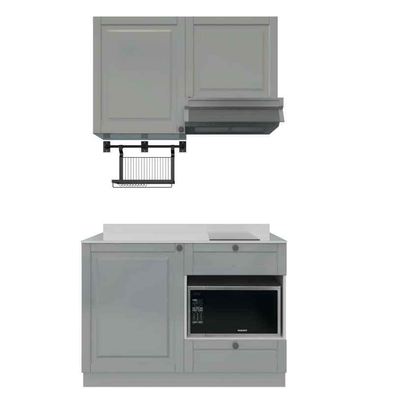 ชุดครัวสำเร็จรูป รุ่น ALICE ยาว 1.21 เมตร ท็อปเรียบด้านซ้ายไม่เจาะซิงค์-1