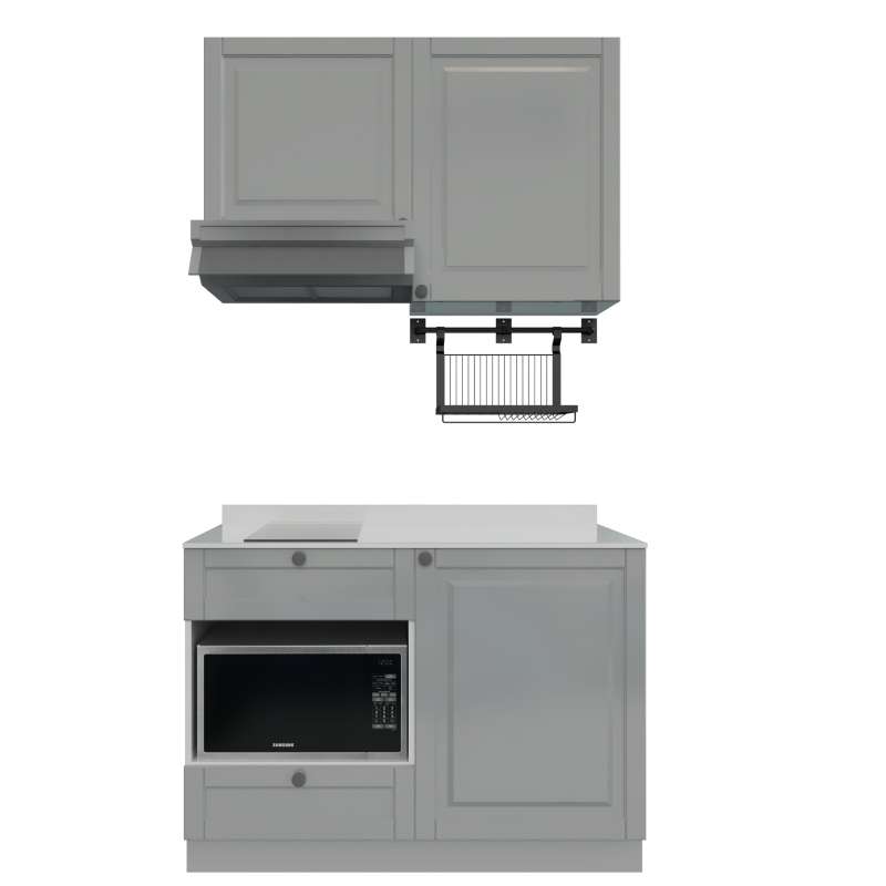 ชุดครัวสำเร็จรูป รุ่น ALICE ยาว 1.21 เมตร ท็อปเรียบด้านขวาไม่เจาะซิงค์-1