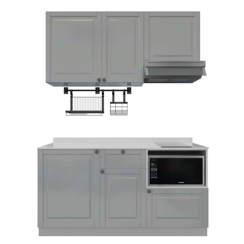 ชุดครัวสำเร็จรูป รุ่น ALICE ยาว 1.66 เมตร ท็อปเรียบด้านซ้ายไม่เจาะซิงค์-1