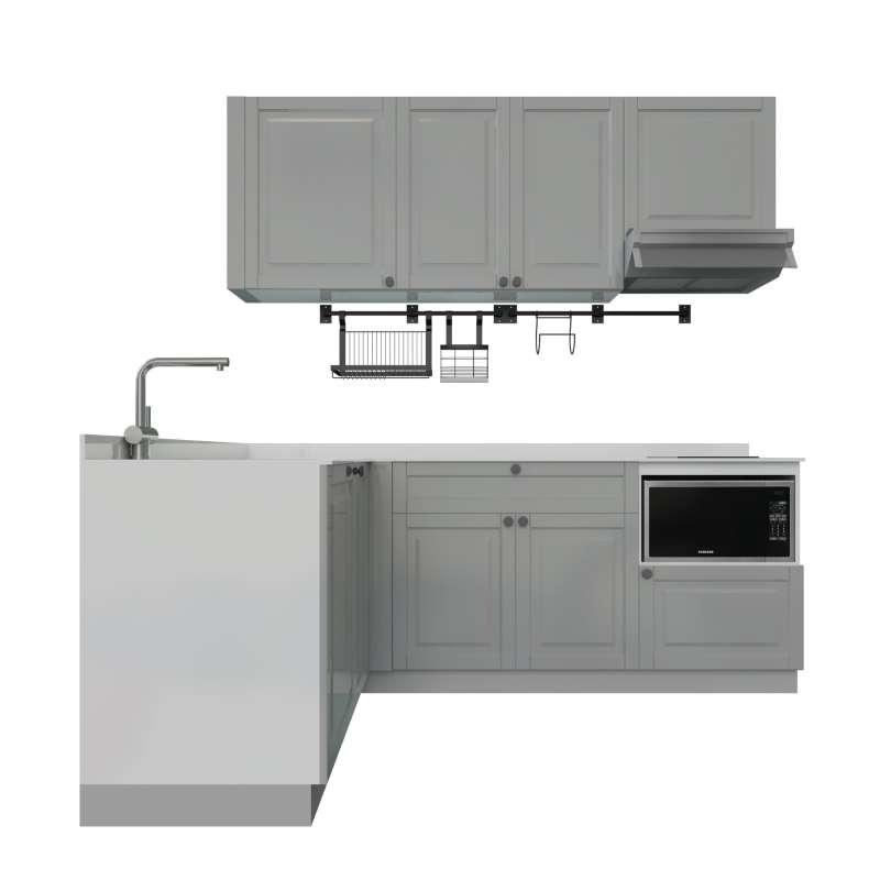 ชุดครัวสำเร็จรูป รุ่น ALICE ยาว 2.2 เมตร วางรูปตัว L ติดตั้งซิงค์ด้านซ้าย-1