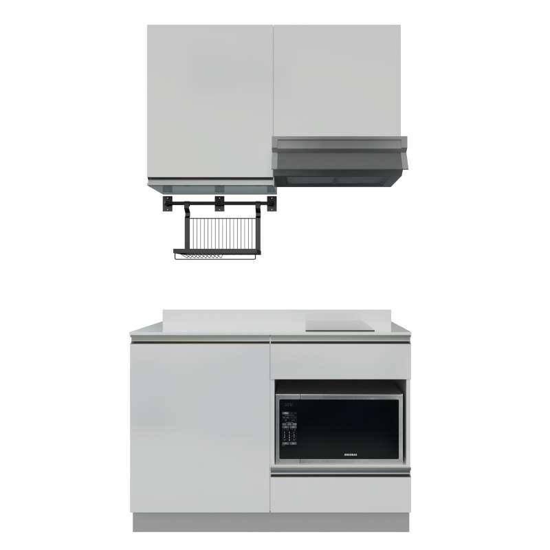 ชุดครัวสำเร็จรูป รุ่น BLANCE ยาว 1.21 เมตร ท็อปเรียบด้านซ้ายไม่เจาะซิงค์-1