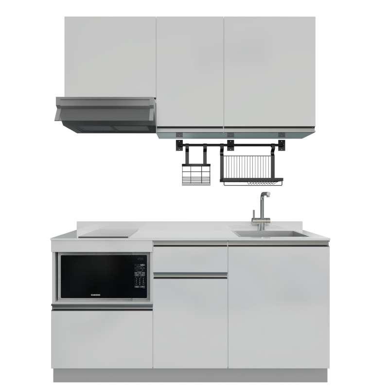 ชุดครัวสำเร็จรูป รุ่น BLANCE ยาว 1.66 เมตร ติดตั้งซิงค์ด้านขวา-1