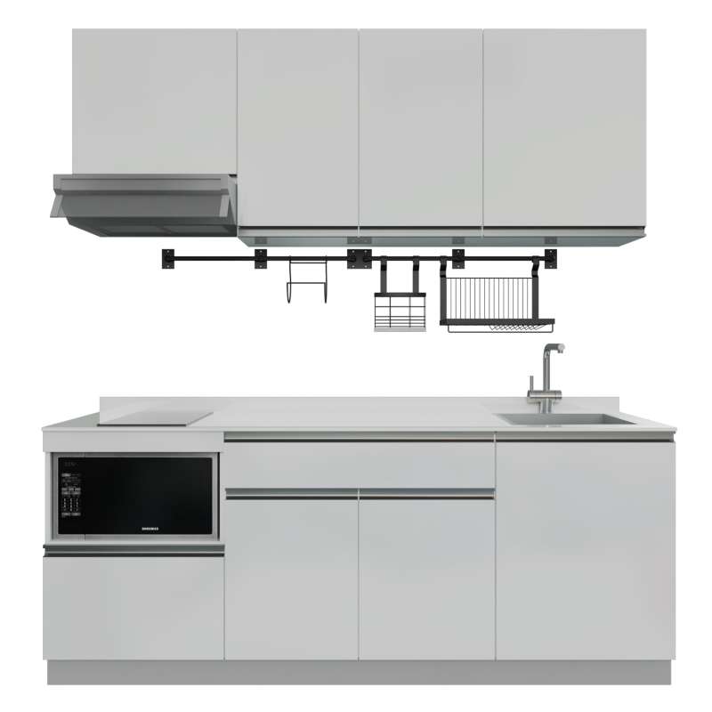 ชุดครัวสำเร็จรูป รุ่น BLANCE ยาว 2.11 เมตร ติดตั้งซิงค์ด้านขวา-1