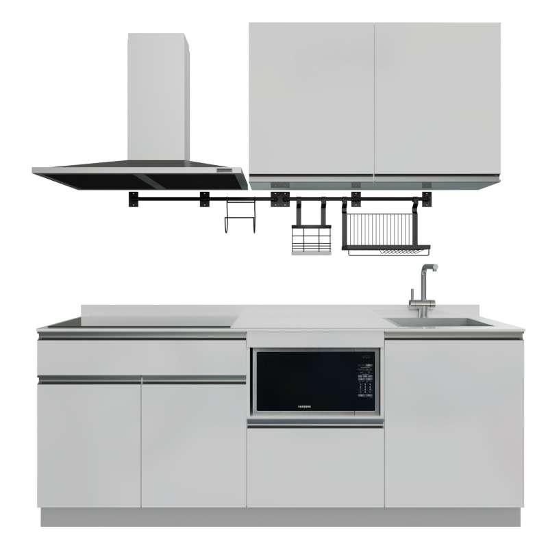ชุดครัวสำเร็จรูป รุ่น BLANCE ยาว 2.11 เมตร ติดตั้งซิงค์ด้านขวา-1