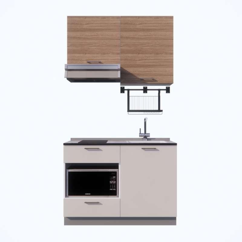 ชุดครัวสำเร็จรูป รุ่น CONTE ยาว 1.21 เมตร ติดตั้งซิงค์ด้านขวา-1