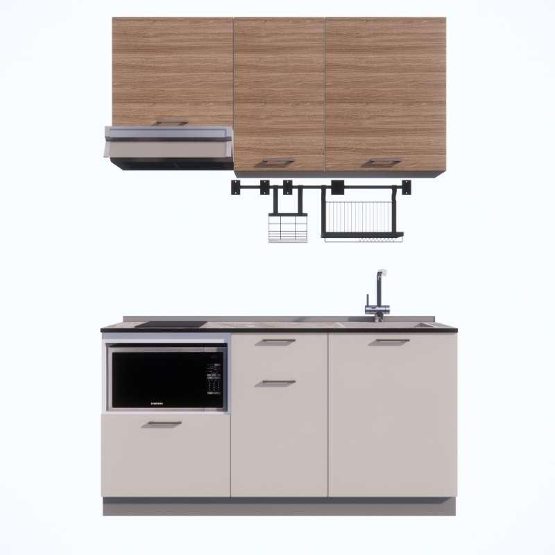 ชุดครัวสำเร็จรูป รุ่น CONTE ยาว 1.66 เมตร ติดตั้งซิงค์ด้านขวา-1