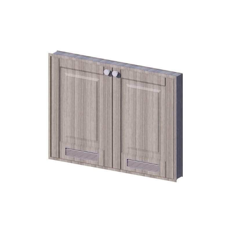 บานซิงค์คู่ช่องระบาย รุ่น ALICE V2 80x60 ซม. สี Unique Oak-1