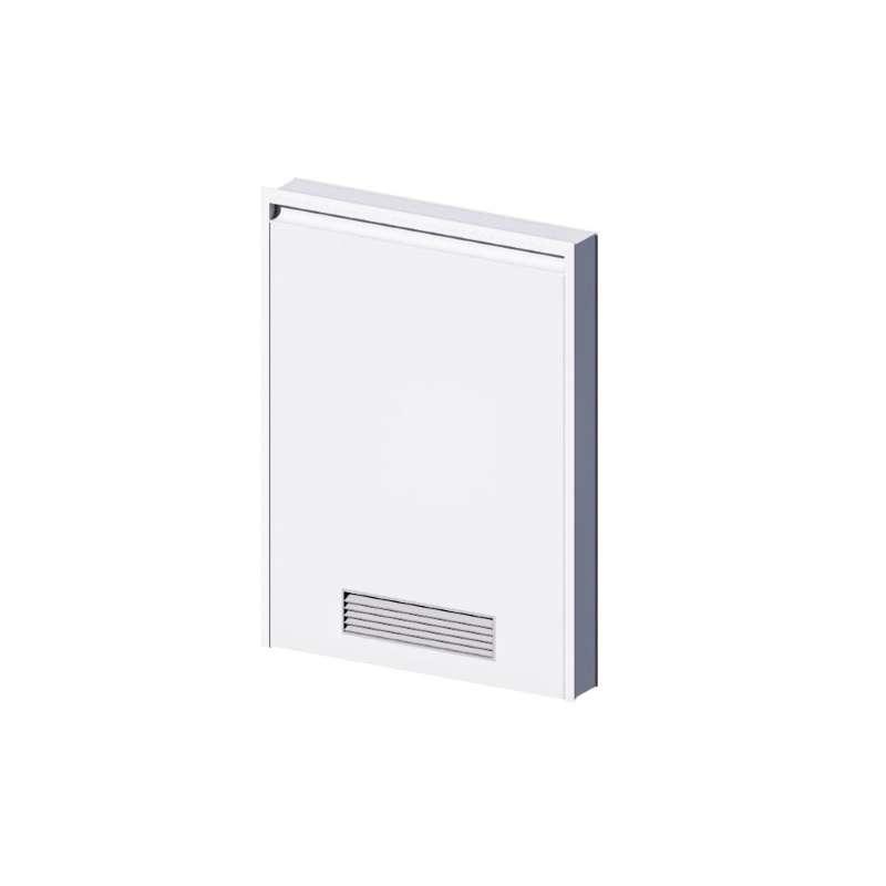 บานถังแก๊สเปิดขวา รุ่น BLANCE V2 50x70 ซม. สี Gross White-1