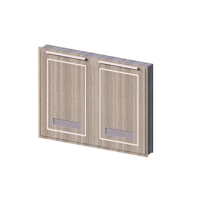 บานซิงค์คู่ช่องระบาย รุ่น KYLIE V2 80x60 ซม. สี Unique Oak-1