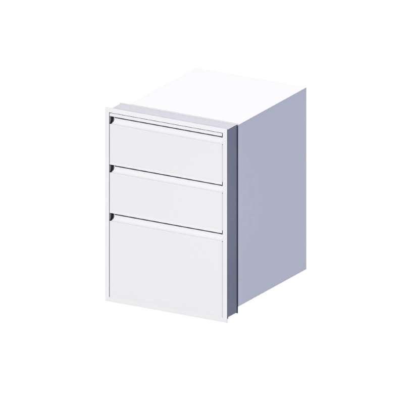 ตู้ลิ้นชัก 3 ชั้น รุ่น BLANCE V2 40x60 ซม. สี Gross White-1