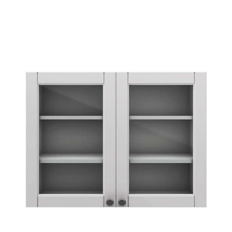 ตู้แขวนบานกระจกเปิดคู่ ขนาด 80x60 cm รุ่น ALICE_W8060G_WH-1