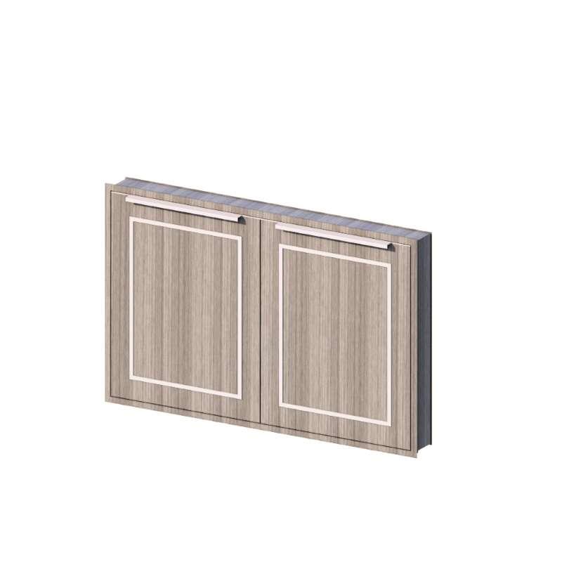 บานคู่ใต้เตา รุ่น KYLIE V2 80x50 ซม. สี Unique Oak-1