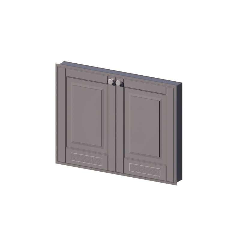 บานซิงค์คู่ช่องระบาย รุ่น ALICE V2 80x60 ซม. สี Titanium Grey-1