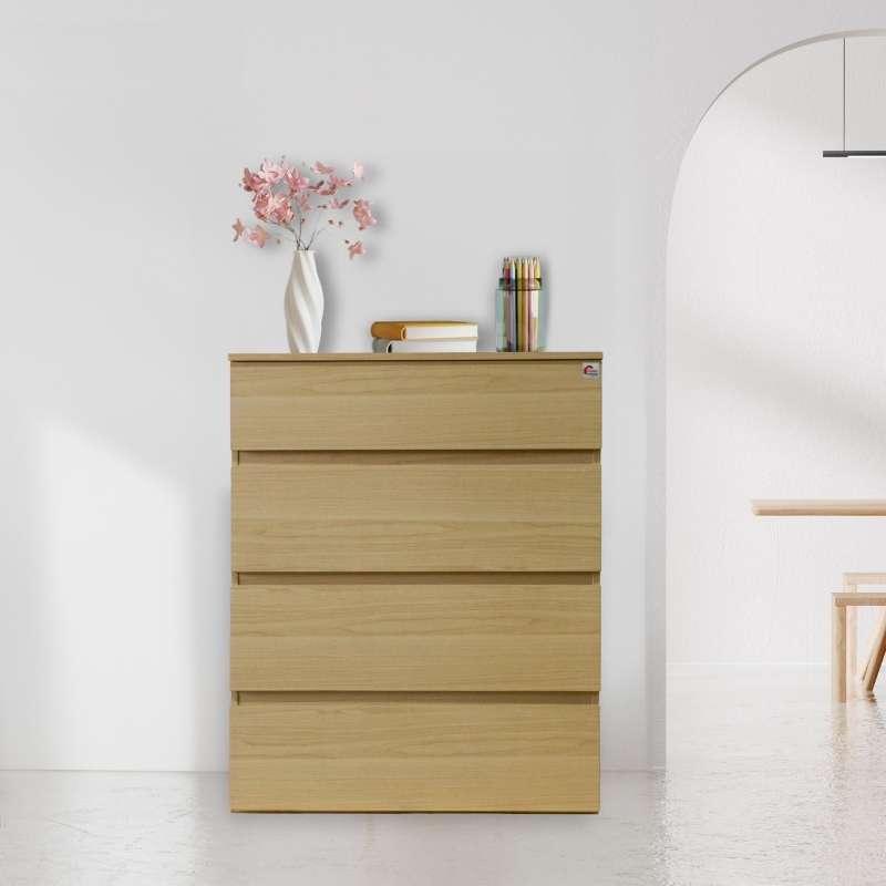 ตู้ลิ้นชัก 4 ชั้น 77.3X47x97 cm  สีไม้อ่อน HOMECHOICE-1