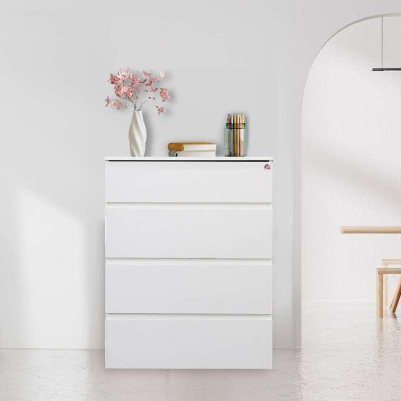 ตู้ลิ้นชัก 4 ชั้น 77.3X47x97 cm สีขาว HOMECHOICE-1