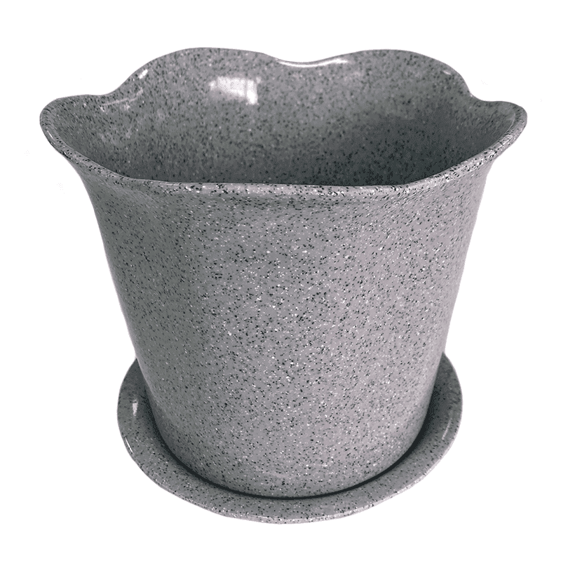 กระถางต้นไม้มินิมอล Plant Me สี Gray granite-1