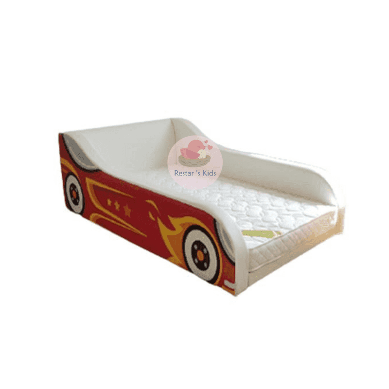 Restars kids เตียงวางพื้นรูปรถสีแดง 3.5-1