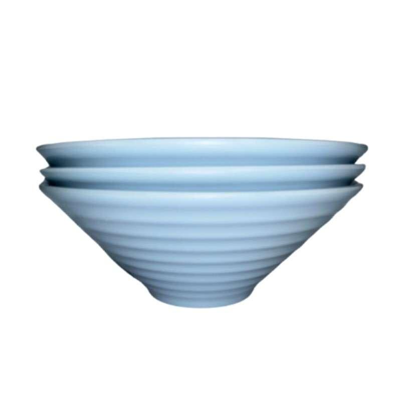 ชามเมลามีนลายคลื่น 9 นิ้ว สีฟ้า แพ็ค 3 ใบ-1