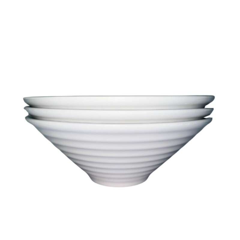 ชามเมลามีนลายคลื่น 9 นิ้ว สีขาว แพ็ค 3 ใบ-1