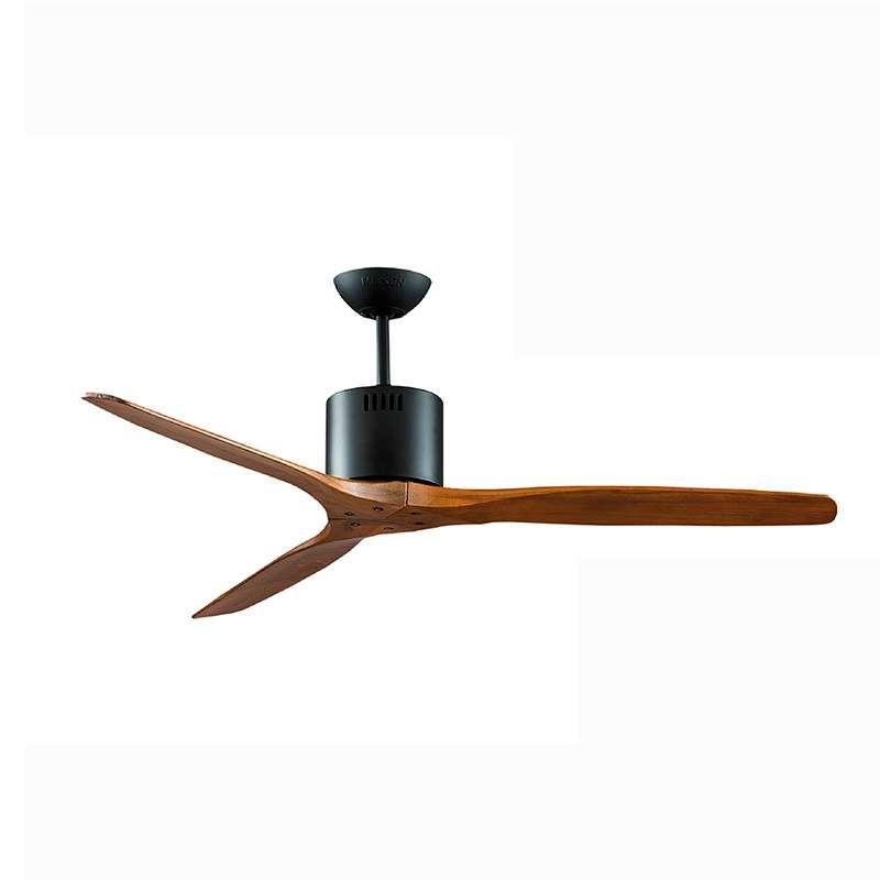 พัดลมเพดานใบพัดไม้แท้ รุ่น KEN SOLID WOOD 52นิ้ว DR สีดำ/โอ๊ค พร้อมรีโมท-1