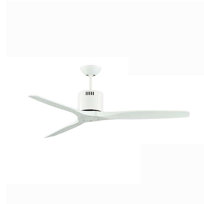 พัดลมเพดานใบพัดไม้แท้ รุ่น KEN SOLID WOOD 52นิ้ว DR สีขาว พร้อมรีโมท-1