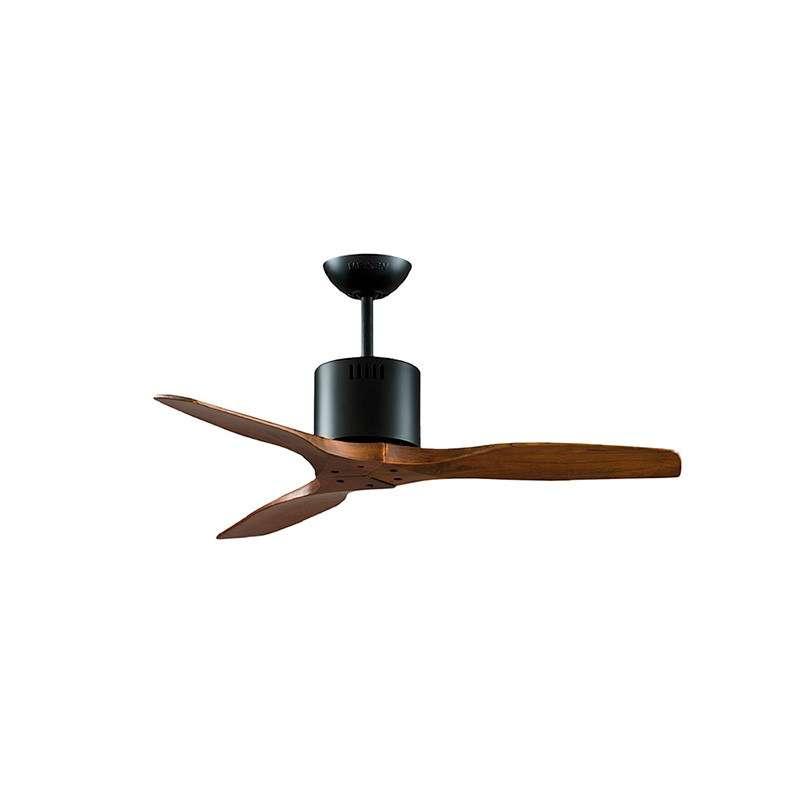 พัดลมเพดานใบพัดไม้แท้ รุ่น KEN SOLID WOOD 40นิ้ว DR สีดำ/โอ๊ค พร้อมรีโมท-1