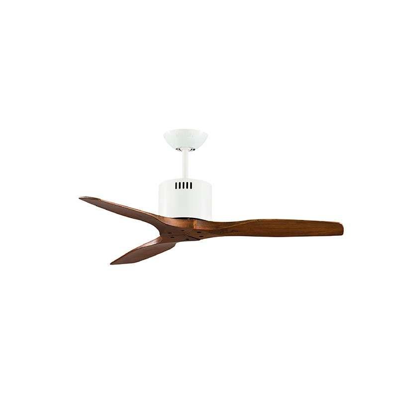 พัดลมเพดานใบพัดไม้แท้ รุ่น KEN SOLID WOOD 40นิ้ว DR สีขาว/โอ๊ค พร้อมรีโมท-1