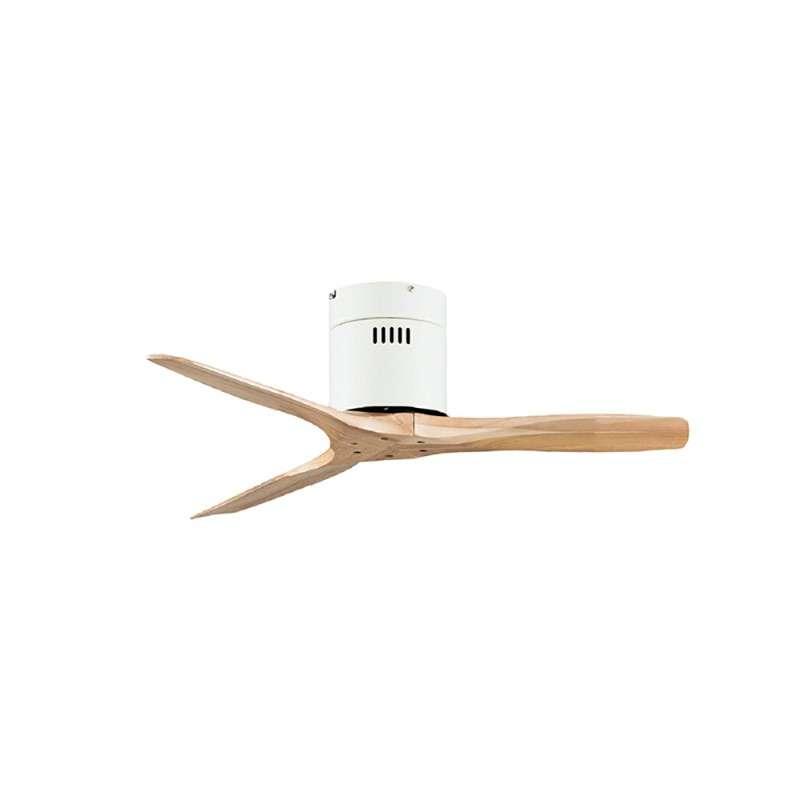 พัดลมเพดานใบพัดไม้แท้ รุ่น KEN SOLID WOOD 40นิ้ว HR สีขาว/เมเปิ้ล พร้อมรีโมท-1