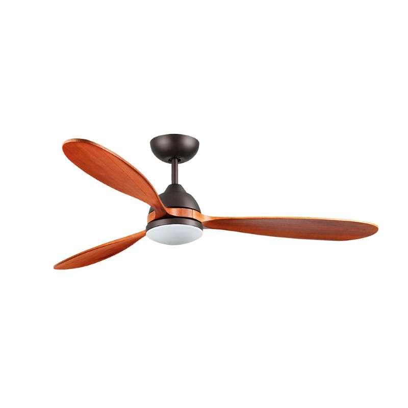 พัดลมเพดานใบพัดไม้แท้ มีไฟLED 15W รุ่น VITA 52นิ้ว สีน้ำตาลดำ พร้อมรีโมท-1