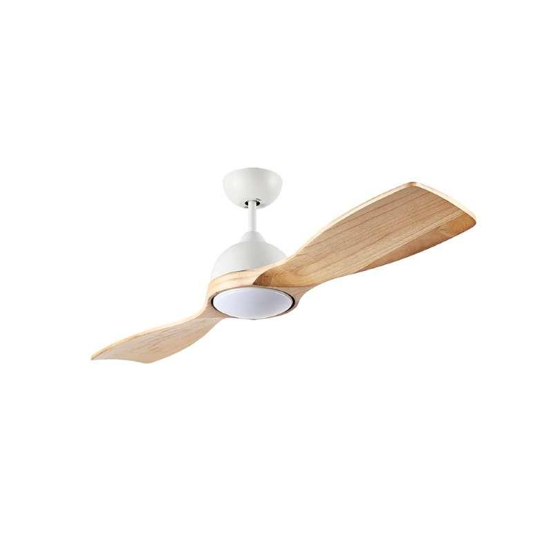 พัดลมเพดานใบพัดไม้แท้ มีไฟLED 22W รุ่น LIBRA 52นิ้ว สีขาว/เมเปิ้ล พร้อมรีโมท-1