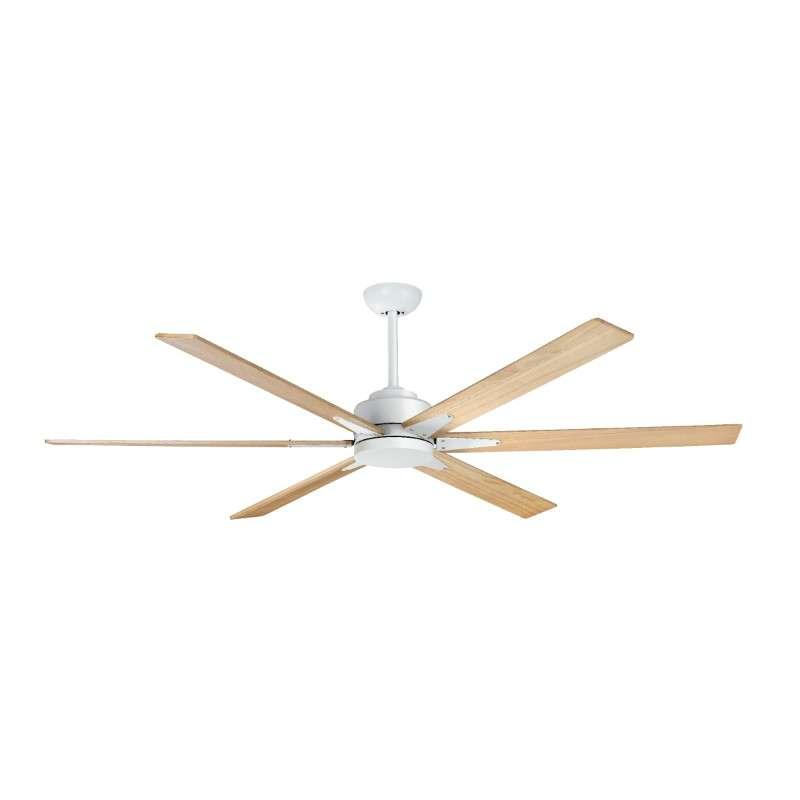 พัดลมเพดานใบพัดไม้แท้ รุ่น PLANET 84นิ้ว สีขาว/เมเปิ้ล พร้อมรีโมท-1
