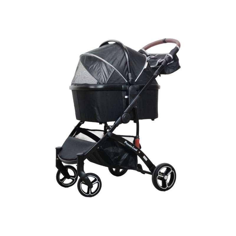 รถเข็นสำหรับสัตว์เลี้ยง Petology - Piccolocane รุ่น CARINO สีดำ-1