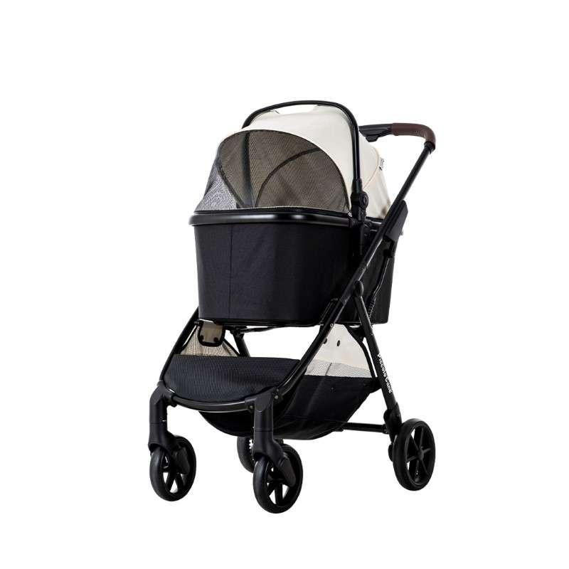 รถเข็นสำหรับสัตว์เลี้ยง Petology - Piccolocane รุ่น ECO สีเบจ/ดำ-1