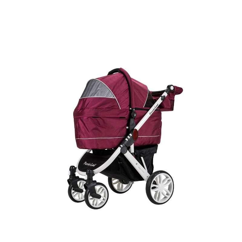 รถเข็นสำหรับสัตว์เลี้ยง Petology - Piccolocane รุ่น  TANTO สีแดง/ขาว-1