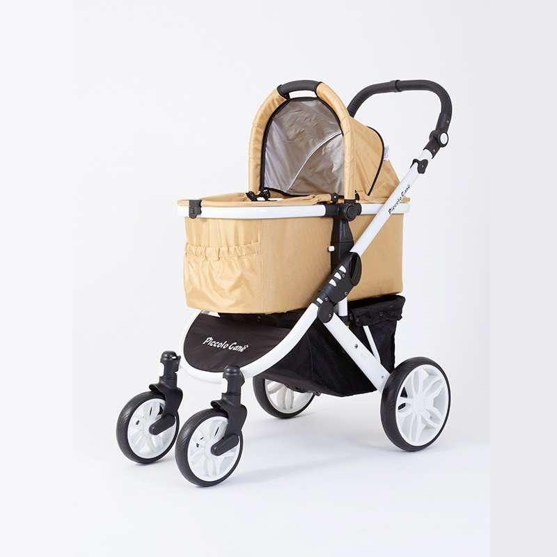 รถเข็นสำหรับสัตว์เลี้ยง Petology - Piccolocane รุ่น TANTO สีเบจ/ขาว-1