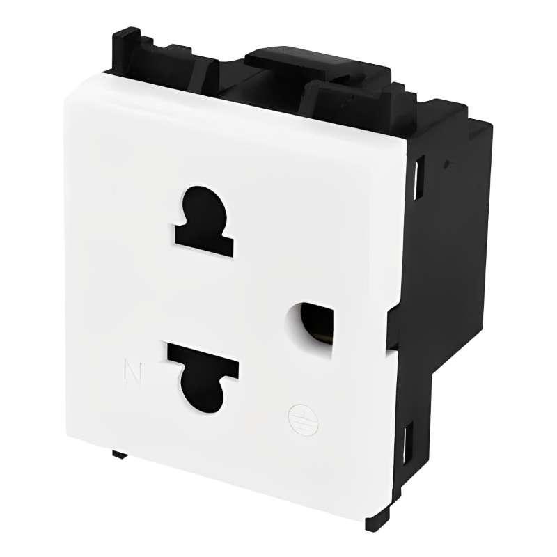 เต้ารับเดี่ยว 3 ขา มีม่านนิรภัย SCHNEIDER F1426UESM สีขาว-1