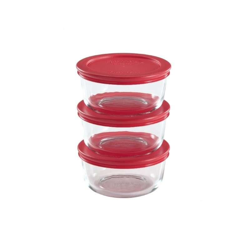 ชุดชามแก้วถนอมอาหารพร้อมฝา 6 ชิ้น Pyrex รุ่น P-00-1085657 ขนาด 473 ML.-1
