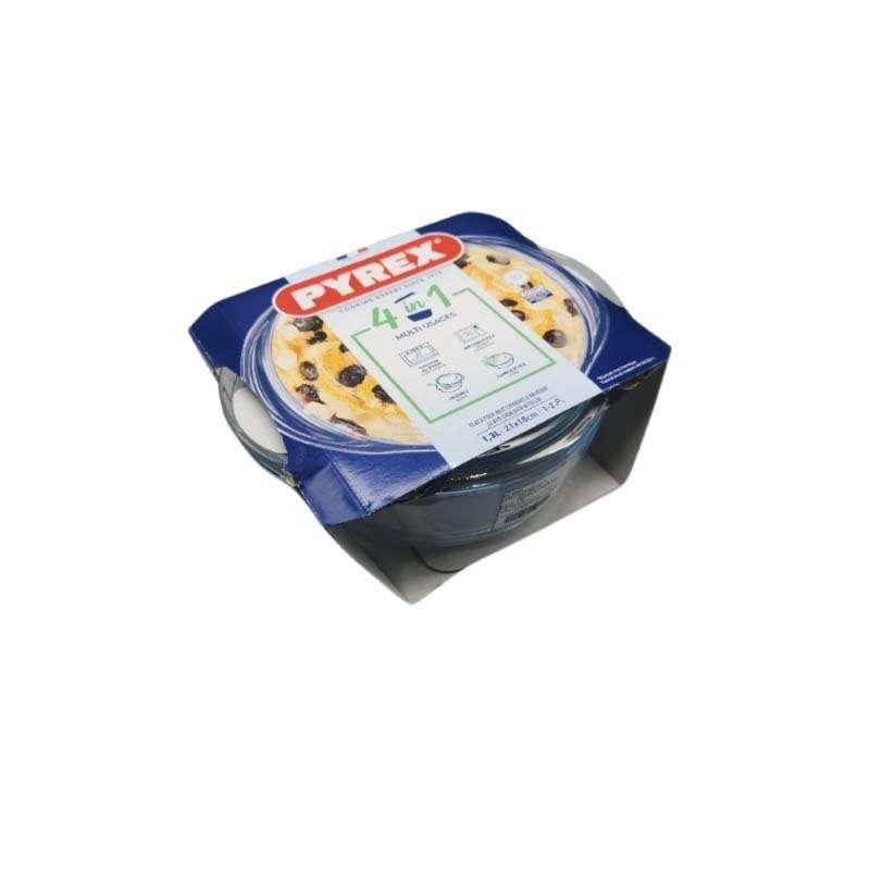 ชามแก้วพร้อมฝา Pyrex Casseroles รุ่น P-00-207A (สีขาวใส) ขนาด 1.4 L.-1