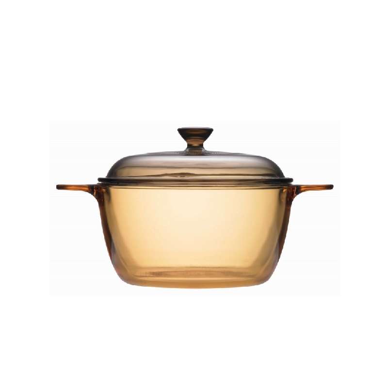 หม้อแก้วทนไฟพร้อมฝา Visions รุ่น V-01-VS 1.5/CL (สีชา) ขนาด 1.5 L.-1