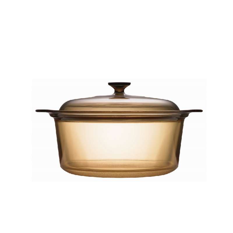 หม้อแก้วทนไฟพร้อมฝา Visions รุ่น V-01-VSD-5/CL (สีชา) ขนาด 5 L. -1