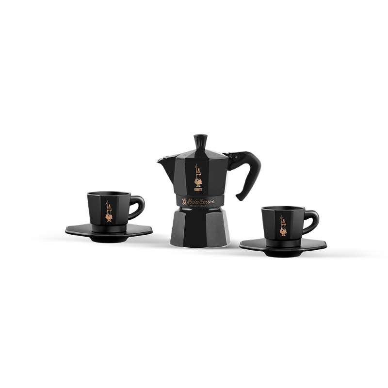 ชุดหม้อต้มกาแฟ Moka Pot รุ่น Moka Express - Black Star Edition Set [BL-0003537] ขนาด 3 ถ้วย-1