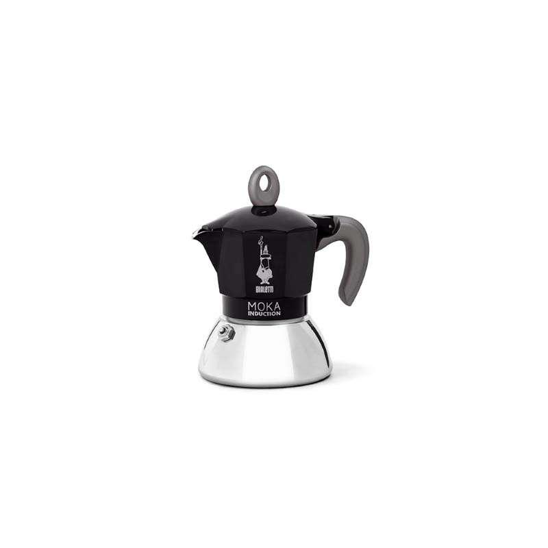 หม้อต้มกาแฟ Moka Pot รุ่น Moka Induction - Black/Silver [BL-0006934] ขนาด 4 ถ้วย-1