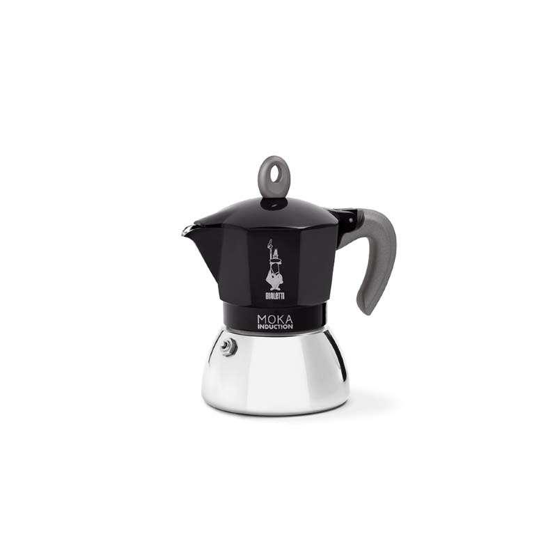หม้อต้มกาแฟ Moka Pot รุ่น Moka Induction - Black/Silver [BL-0006936] ขนาด 6 ถ้วย-1
