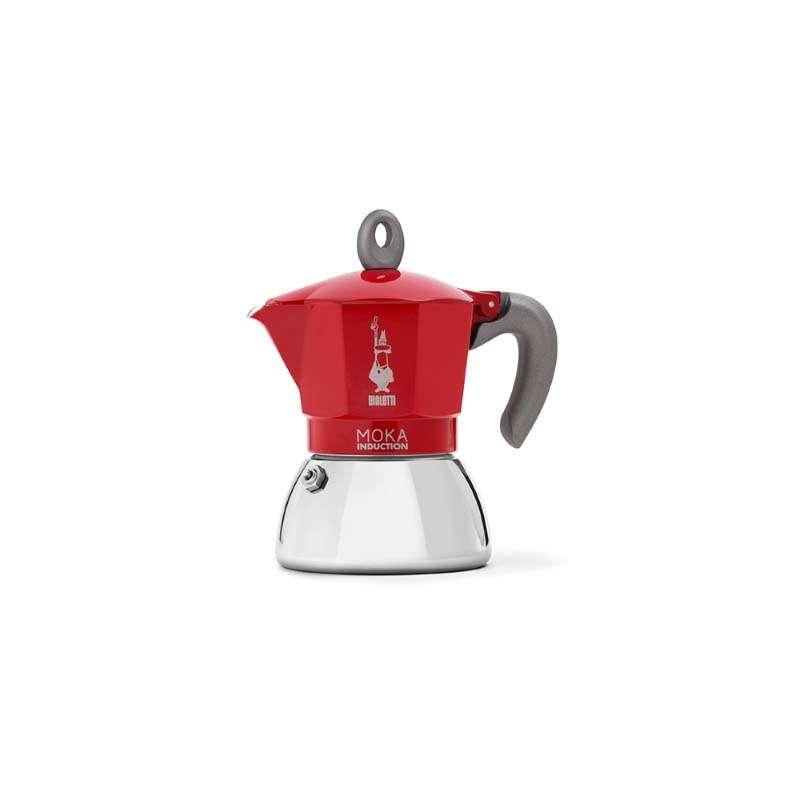 หม้อต้มกาแฟ Moka Pot รุ่น Moka Induction - Red/Silver [BL-0006946] ขนาด 6 ถ้วย-1