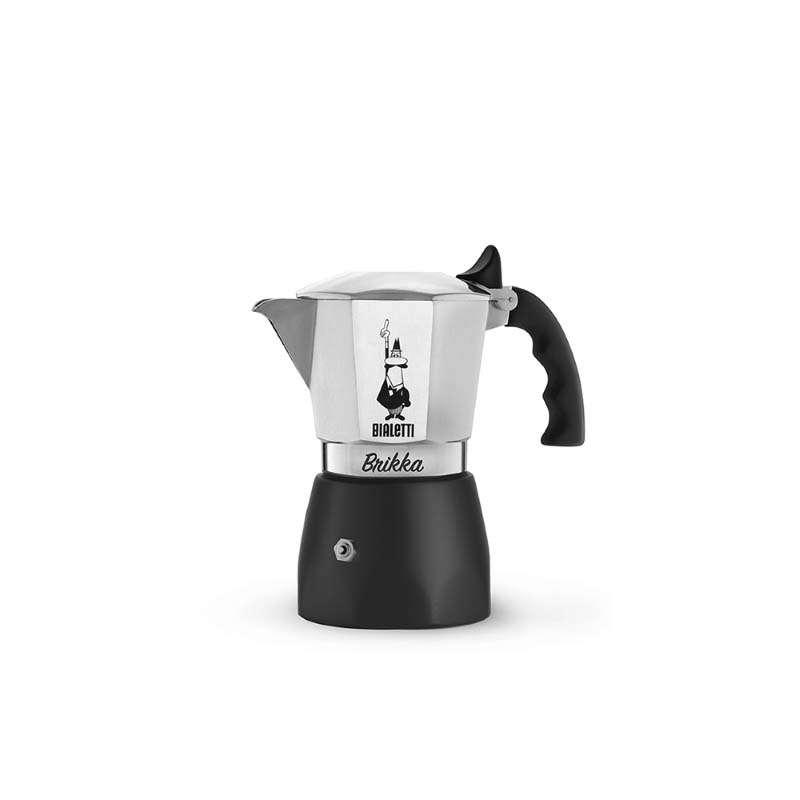 หม้อต้มกาแฟ Bialetti Moka Pot รุ่น Brikka 2020 (บริกก้า) - Silver/Black [BL-0007312] ขนาด 2 ถ้วย-1