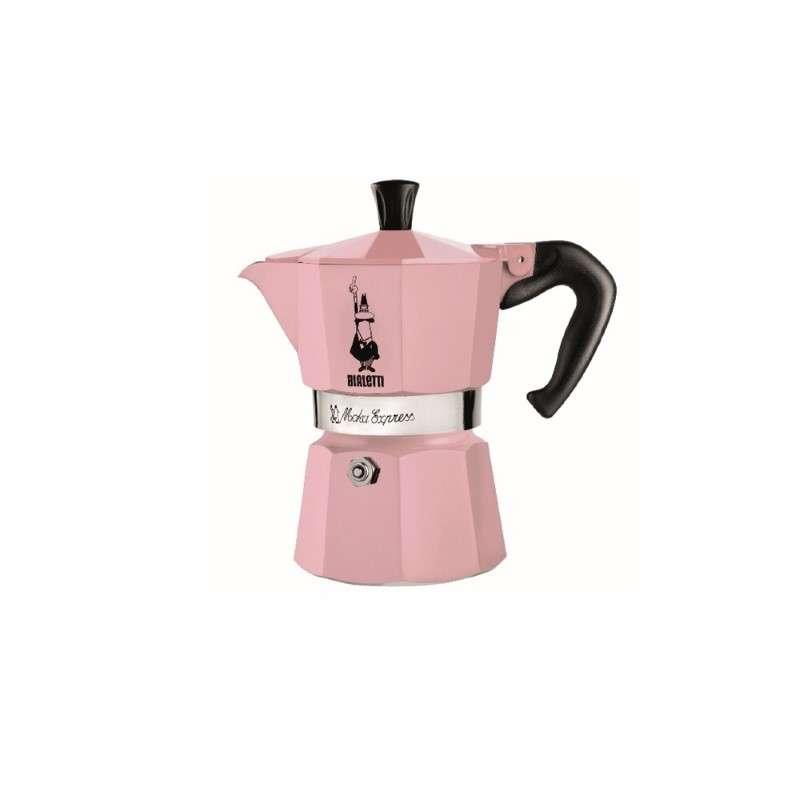 หม้อต้มกาแฟ Bialetti Moka Pot รุ่น Moka Express (โมคา เอ็กซ์เพรส) - Pink [BL-0009214] ขนาด 3 ถ้วย-1