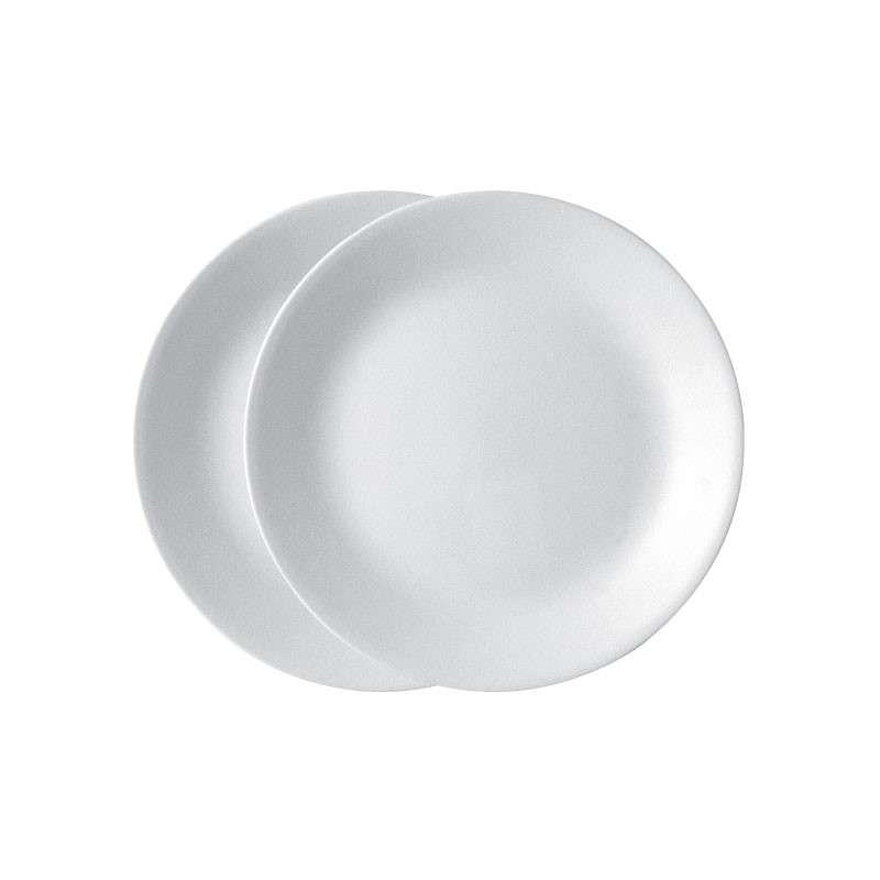 จานอาหาร Corelle ลาย JUST WHITE สีขาว 2 ชิ้น/C-03-110 N LP-2 ขนาด 10 นิ้ว (25.5 cm.)-1